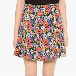 Veronica Beard Hothouse Floral Scuba Mini Skater Skirt Sz 4